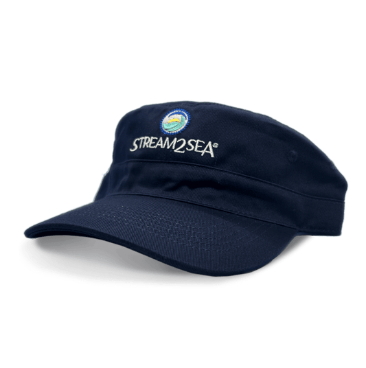 Stream2Sea Army Cap – Durable, eco-friendly cap designed for sun protection and outdoor adventures.