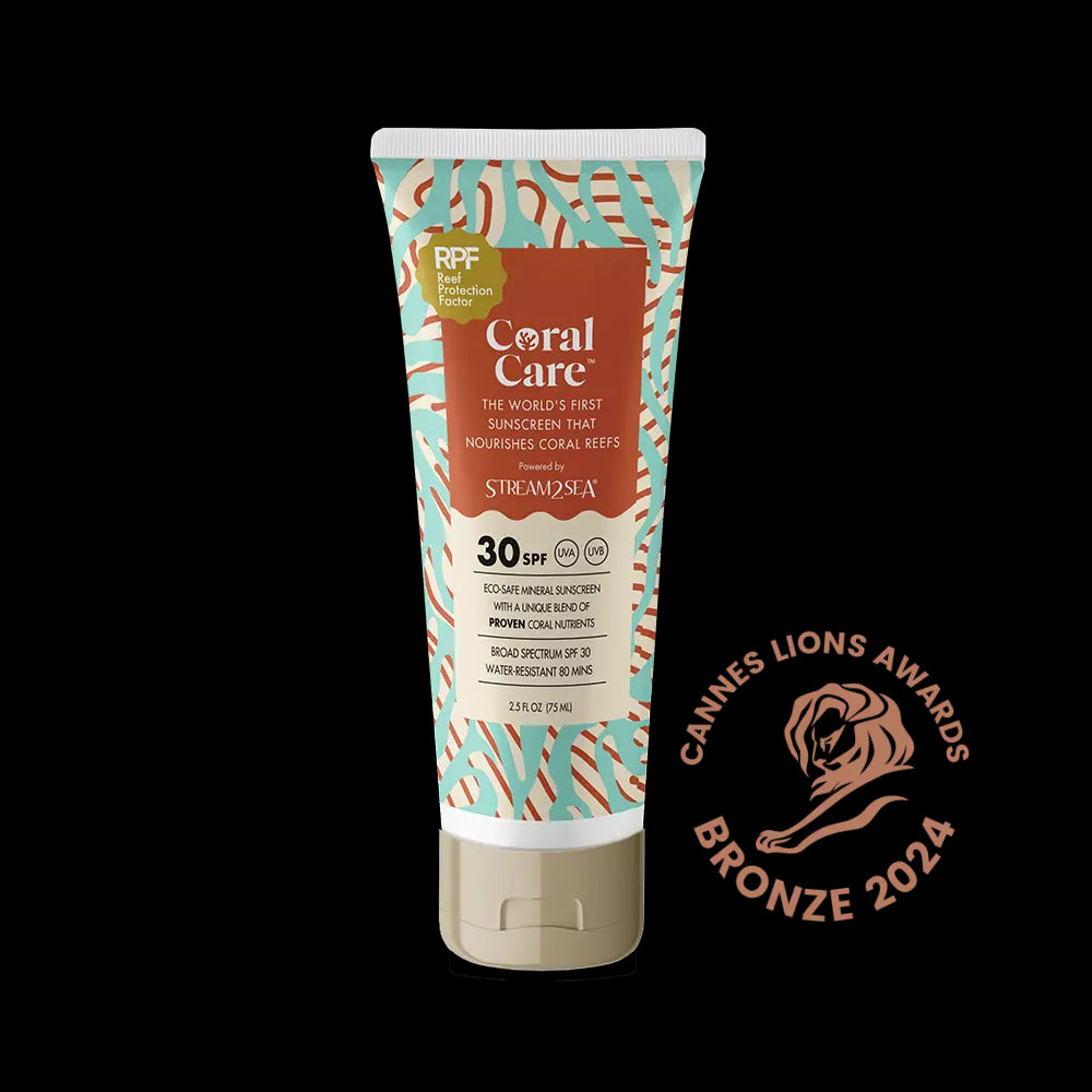 Stream2Sea Coral Care™ Sunscreen – Award-winning Reef Safe formula that nourishes & protects marine life.