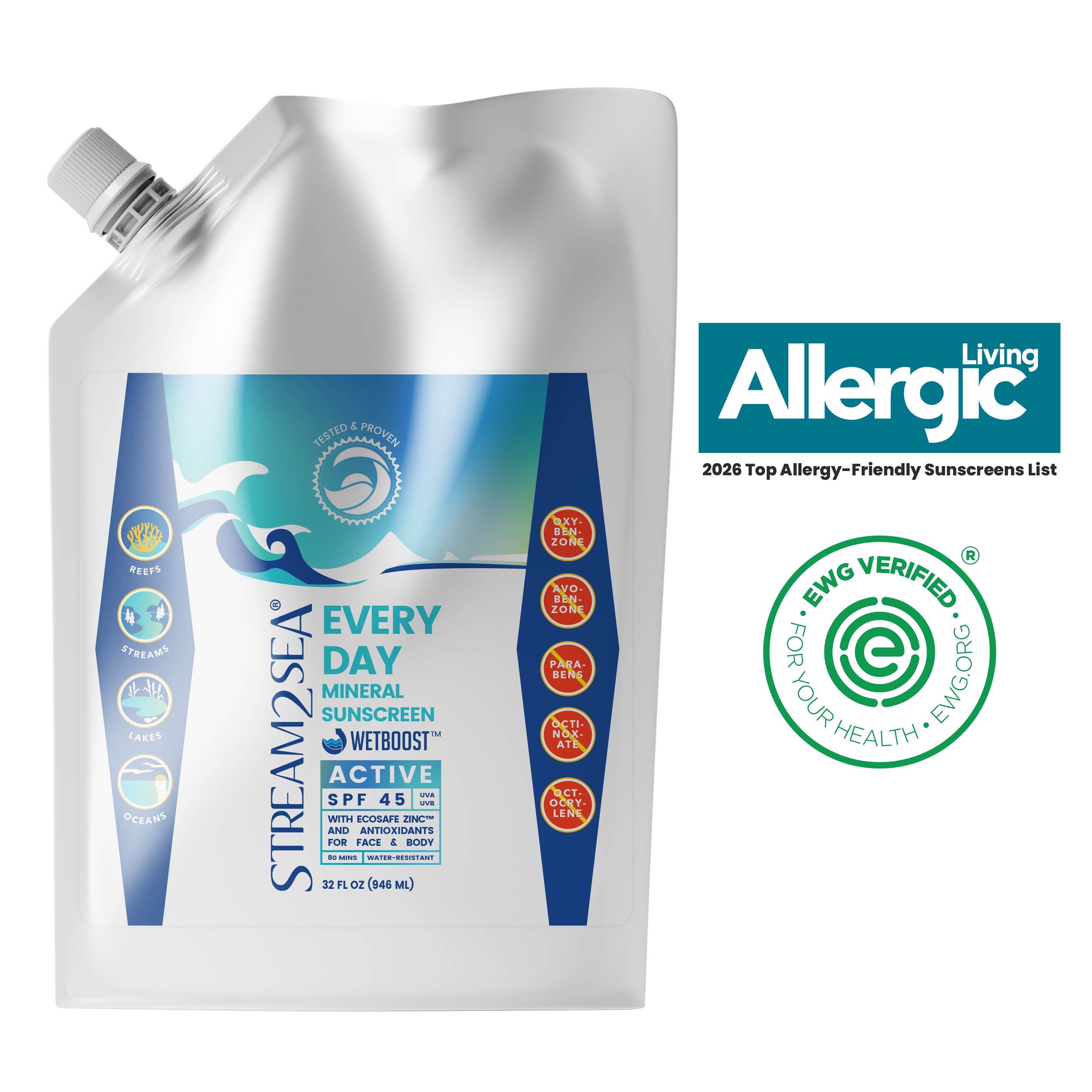Every Day Mineral Sunscreen SPF – Organic Zinc Protection – Stream2Sea