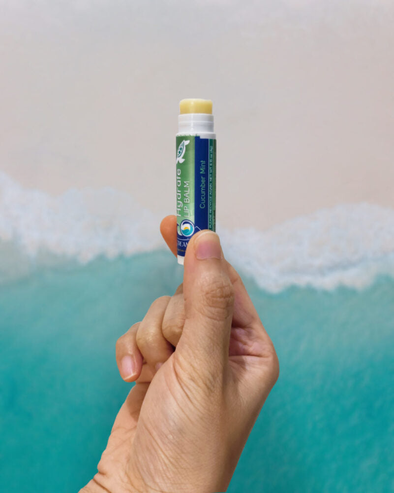 Stream2Sea Cucumber Mint Hydrate Lip Balm – Reef Safe, hydrating lip care with natural antioxidants.