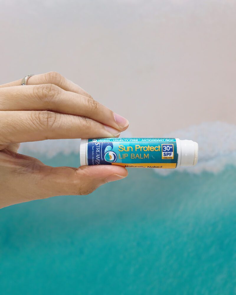 Stream2Sea SPF 30 Lip Balm Naked – Reef Safe, mineral-based, eco-friendly lip protection for daily hydration and sun defense.