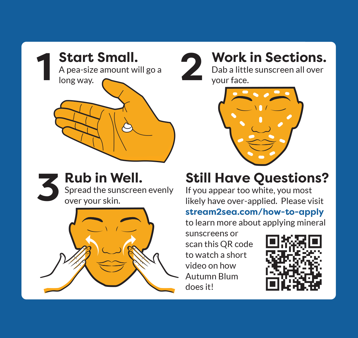 How to Apply Icon – Guiding proper use of Stream2Sea’s Reef Safe, hypoallergenic skincare & sun protection.