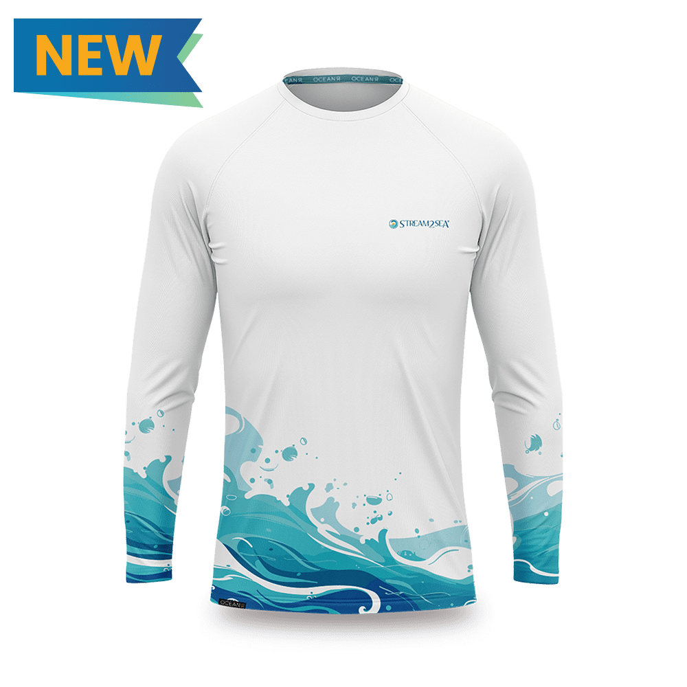 Stream2Sea Rash Guard – Lightweight, recycled fabric offering sun protection for water adventures.