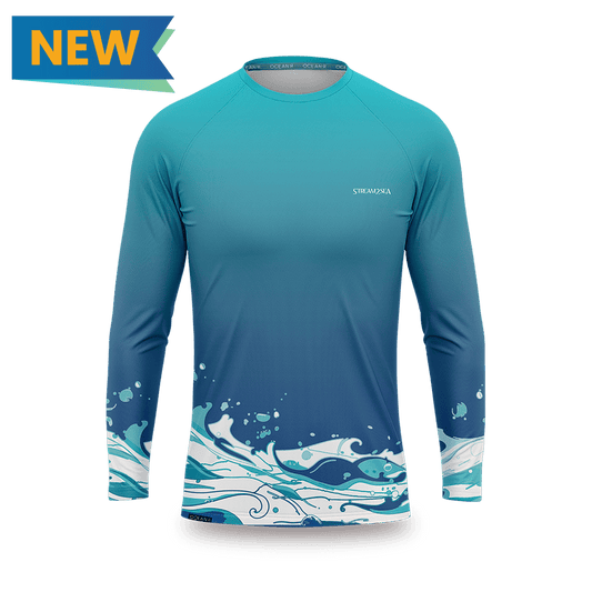 Stream2Sea Rash Guard – Lightweight, recycled fabric offering sun protection for water adventures.