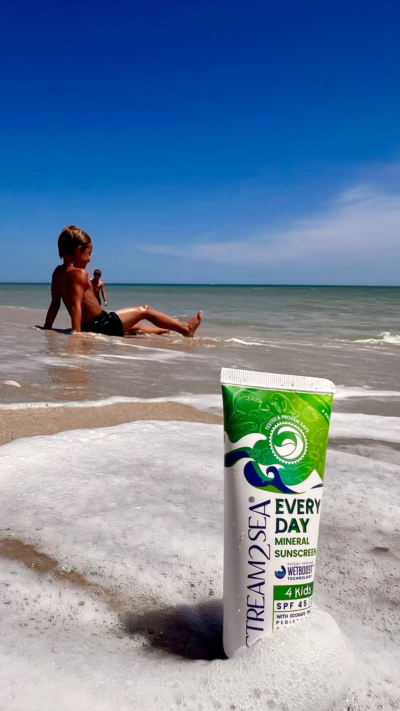 Stream2Sea Every Day Kids Sunscreen – Reef Safe, biodegradable mineral sun protection for kids' daily outdoor fun.