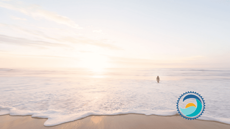 Sunrise over the beach, an important time to use mineral sunscreen,