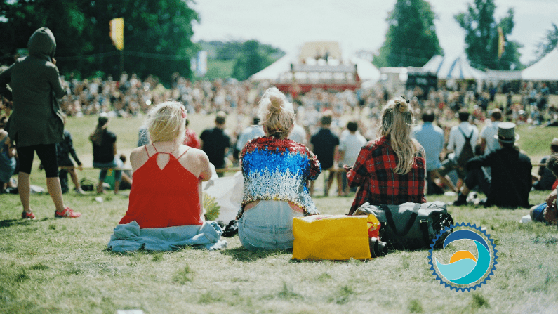 Festival - People sitting at festival