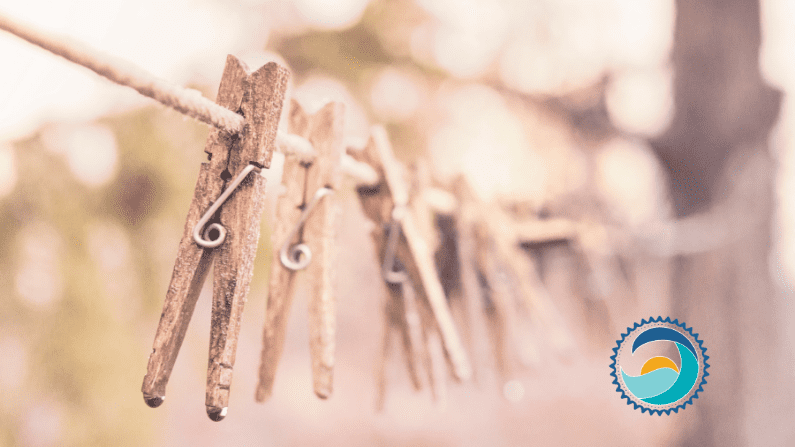 eco-friendly, clothespins on hanger