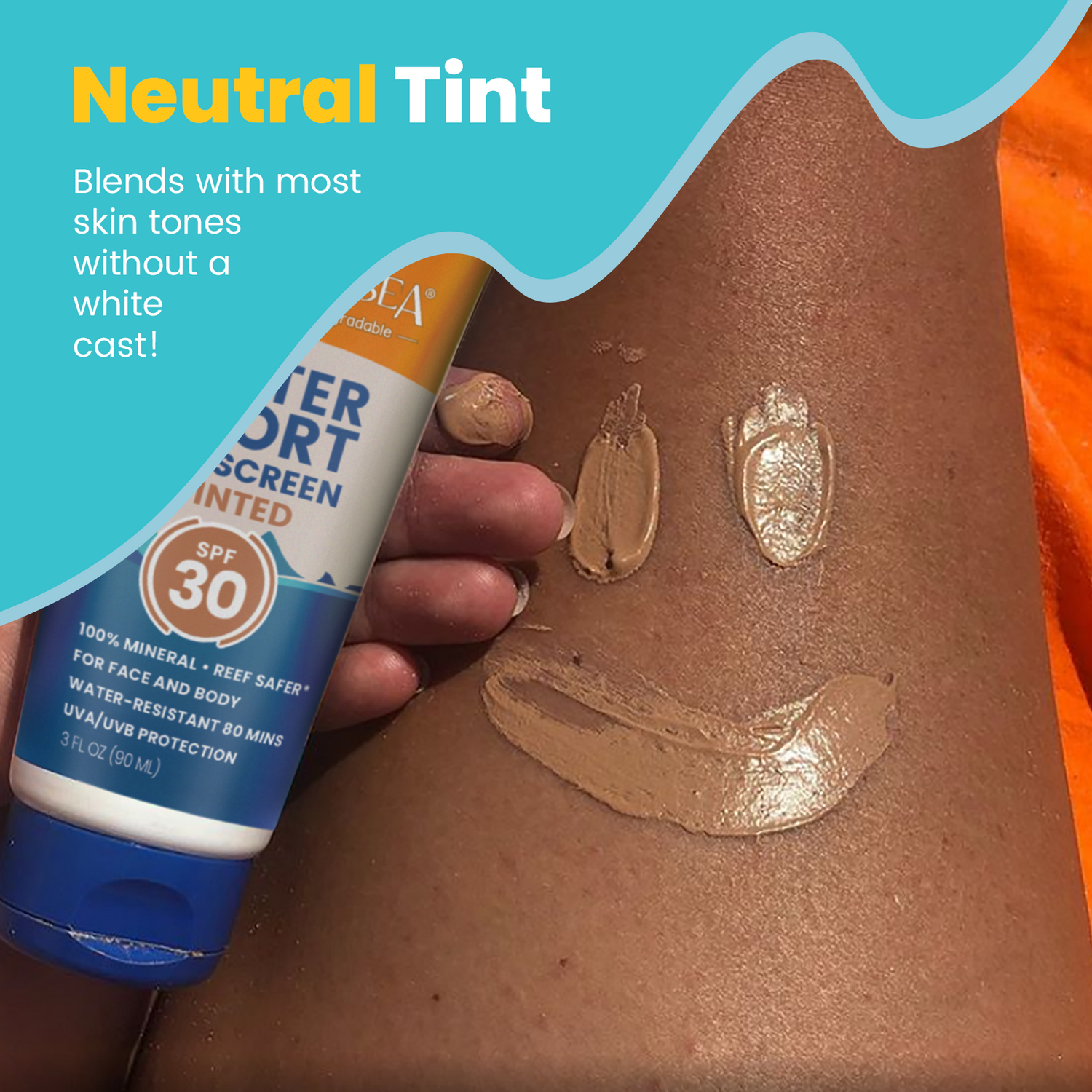 Tinted Sunscreen for Face and Body Sport - SPF 20 - Stream2Sea