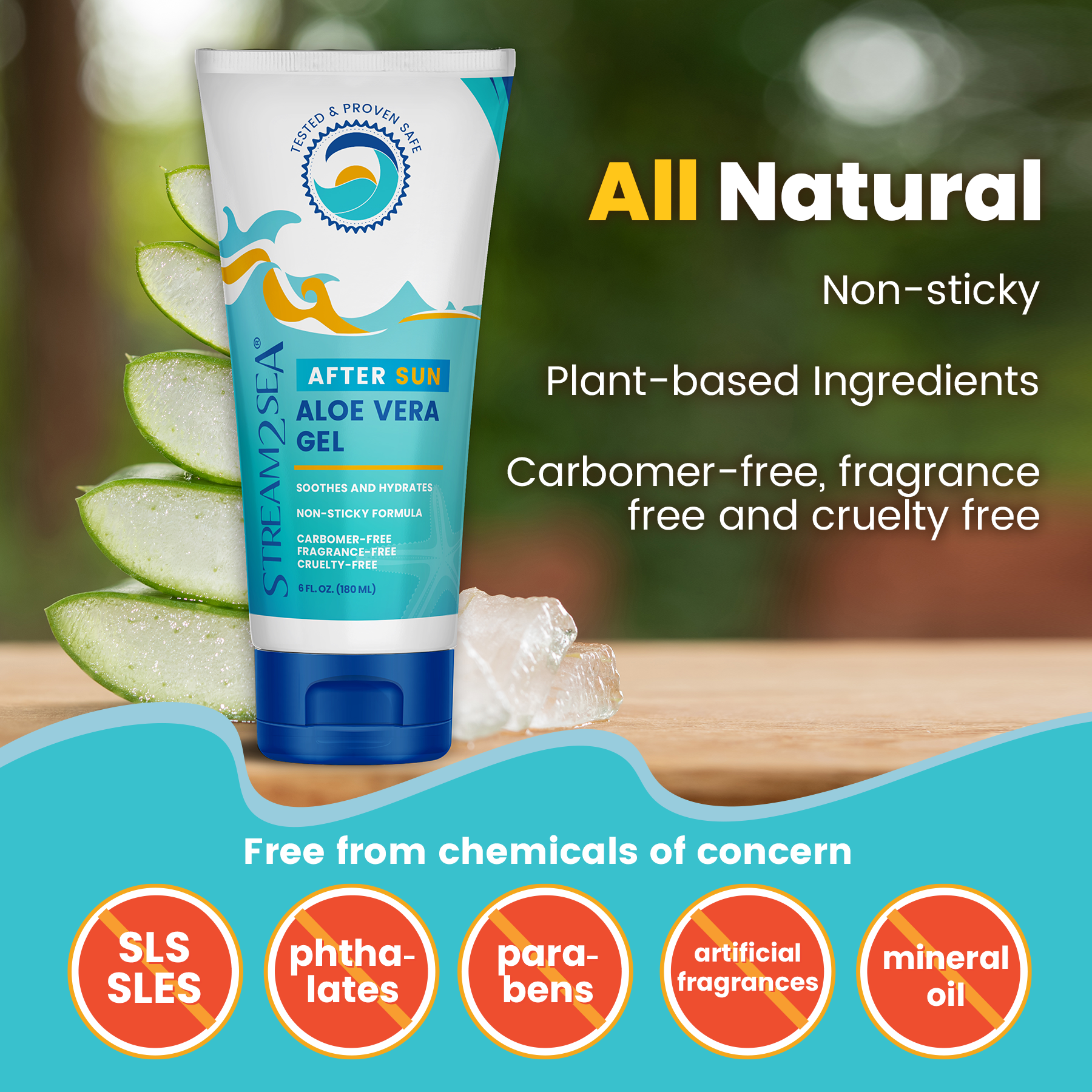 Pure Organic Aloe Vera Gel for Face | Stream2Sea Pure Organic Aloe Vera Gel for Face | Stream2Sea