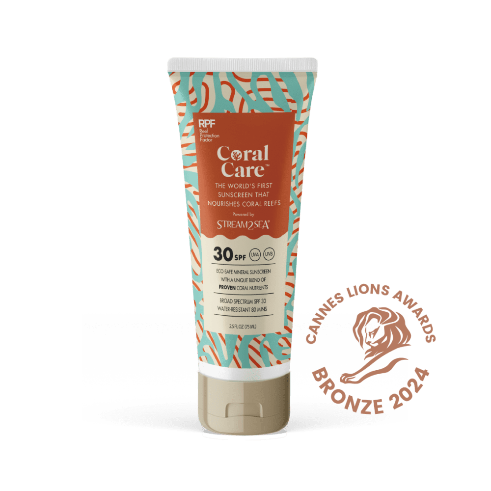 Stream2Sea Coral Care™ Sunscreen – Award-winning Reef Safe formula that nourishes & protects marine life.
