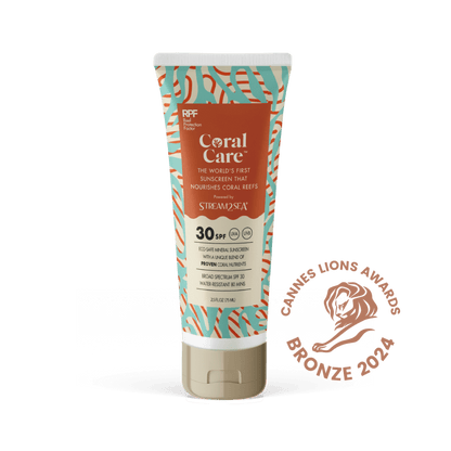 Stream2Sea Coral Care™ Sunscreen – Award-winning Reef Safe formula that nourishes & protects marine life.