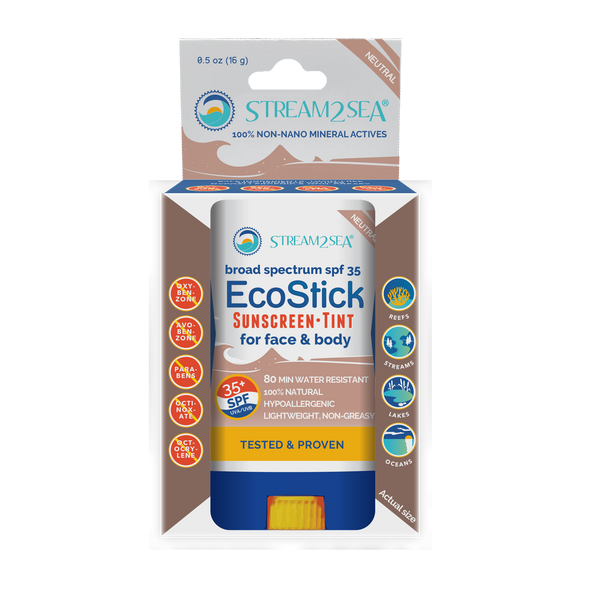 EcoStick Tinted Zinc Sunscreen Stick SPF 35+ – Stream2Sea