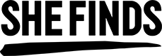 SheFinds Logo – Highlighting Stream2Sea’s recognition for Reef Safe, hypoallergenic skincare and sun protection products.
