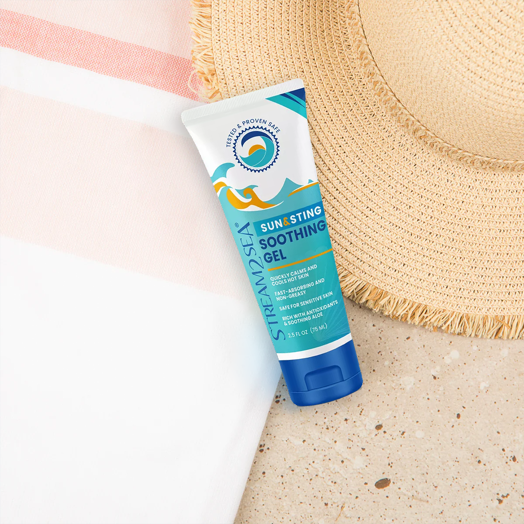 Stream2Sea Soothing – Calming, Reef Safe formula for gentle, hypoallergenic skincare.