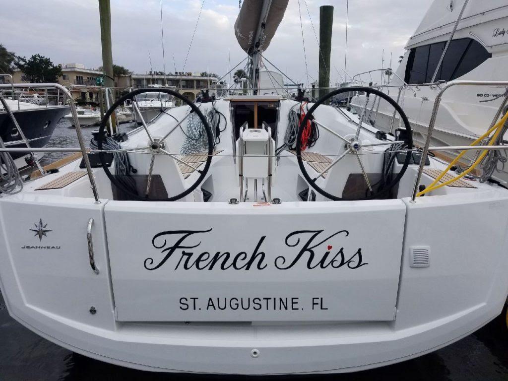 A Beautiful Boat displaying word French Kiss 