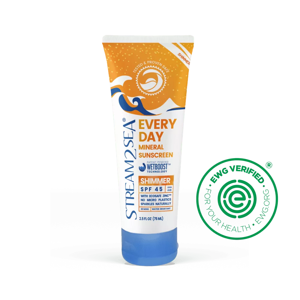 Every Day SPF 45 Reef Safe sunscreen Shimmer EWG verified